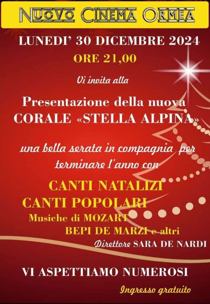 corale stella alpina nuovo cinema ormea