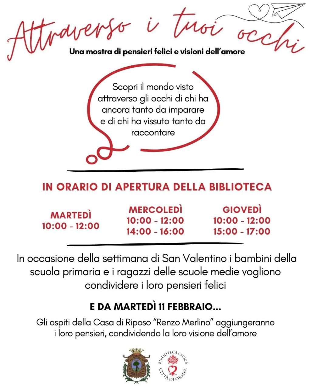 attraverso i tuoi occhi biblioteca ormea
