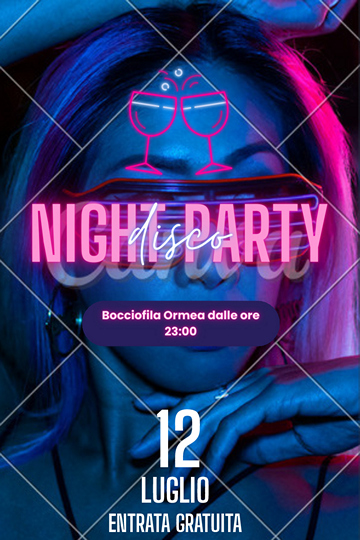 Night disco party bocciofila ormea