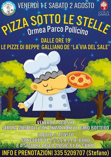 pizza sotto le stelle ormea 1 2 agosto