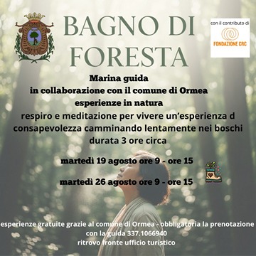 bagno di foresta escursione ornea
