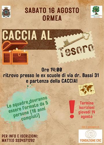 caccia al tesoro ormea 16 agosto