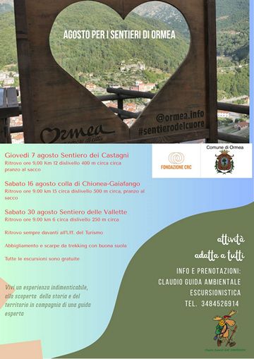 escursioni agosto ormea