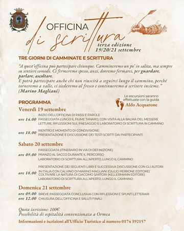 officina di scrittura ormea