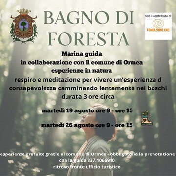 bagno di foresta escursione ornea