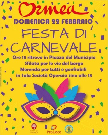 festa di carnevale Ormea 22 febbraio