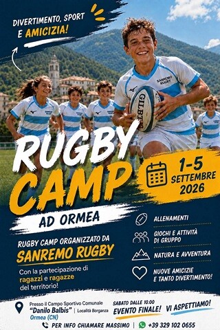 rugby camp ormea 2026